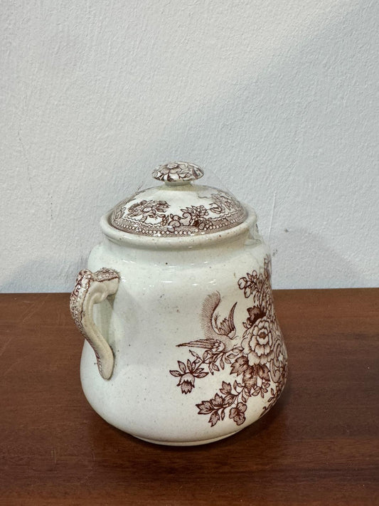 Açucareiro Antigo Massarelos - Padrão Asiatic Pheasant com Tampa e Duas Asas