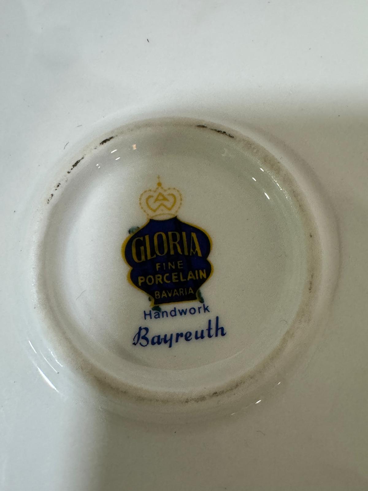 Prato Decorativo Gloria Bayreuth - Porcelana Bávara com Cena Pastoral e Borda Verde