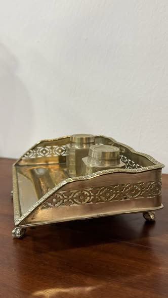 Double Brass Inkwell – Mottahedeh