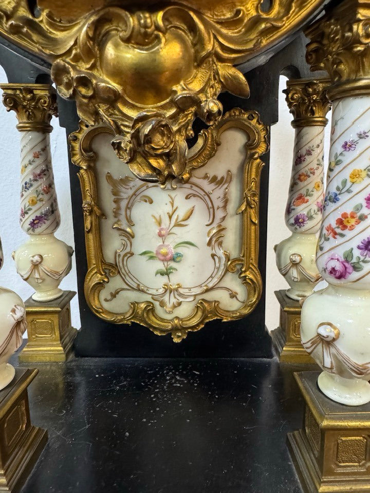 Relógio de Lareira Antigo Francês – Estilo Napoleão III – Século XIX