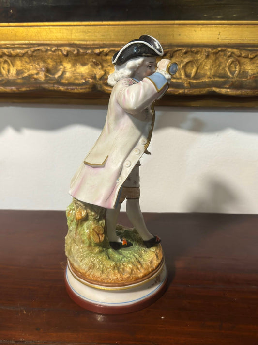 Par de Figuras em Porcelana - Casal Aristocrata Estilo Rócaille Século XVIII