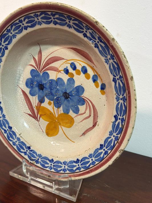 Prato Antíguo em Faiança Portuguesa Séc. XIX - Gaia ou Fervença