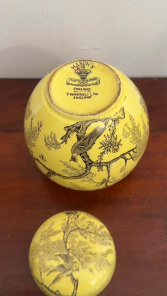 Pote de Chá / Ginger Jar Mason's Ironstone para Twinings — Estilo Chinoiserie — Séc. XX