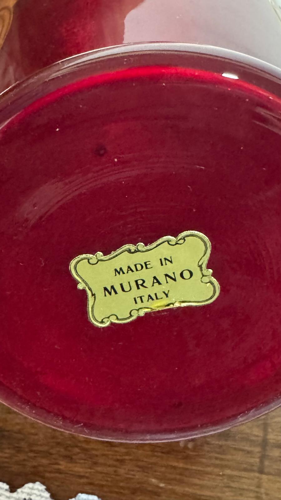 Murano Art Glass Vase – Bohemian/Venetian Style | Vintage Piece