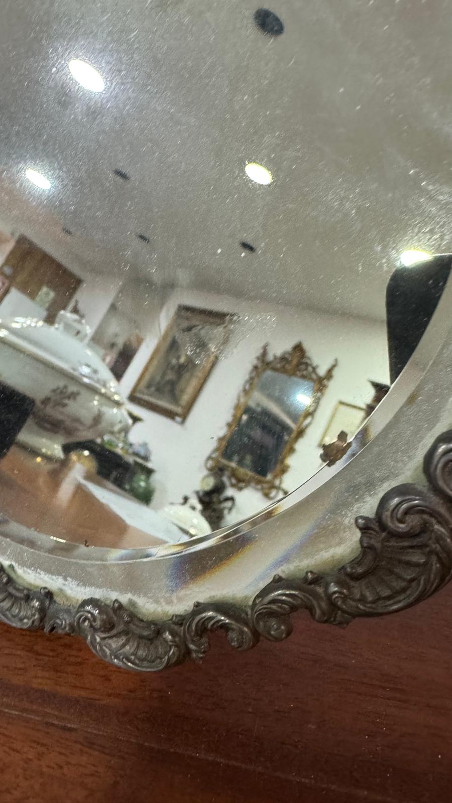 Espelho de Toucador Antigo em Prata Portuguesa