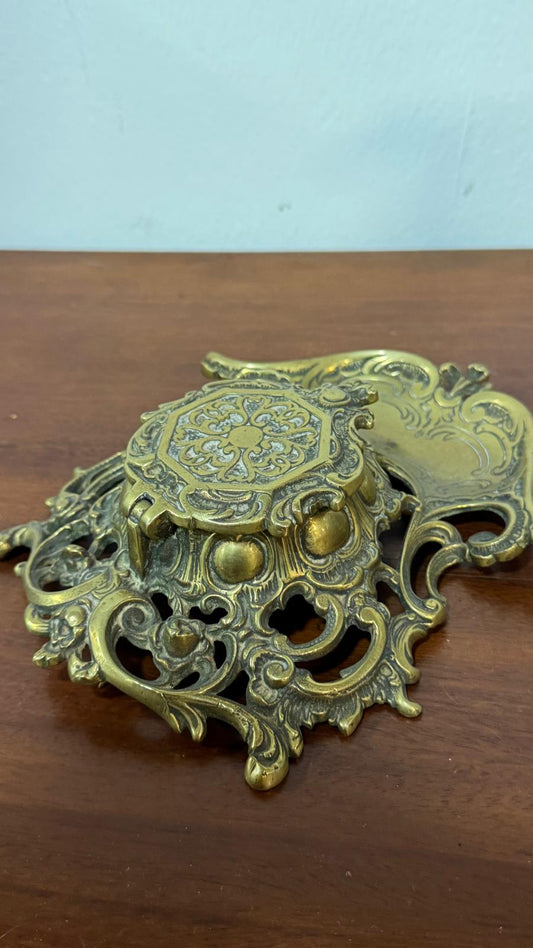 Tinteiro Antigo em Latão – Século XIX