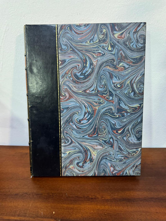 La Mer - Librairie Larousse Paris - Encadernação Papel Marmoreado Art Nouveau - Livro Antigo