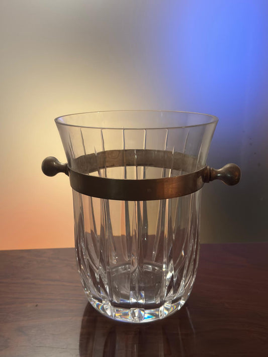 Balde de Gelo Baccarat em Cristal - Alça Prateada - Século XX