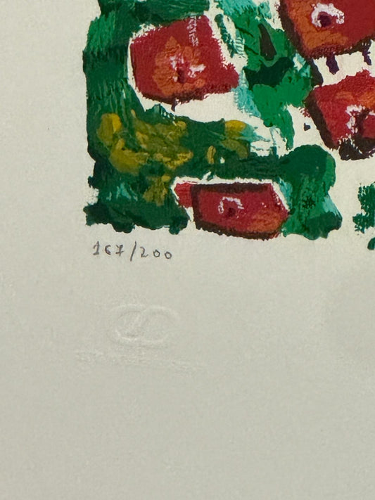 Serigrafia "Águas Livres" 104/200 - Pantoja Rojão (1997) Emoldurada