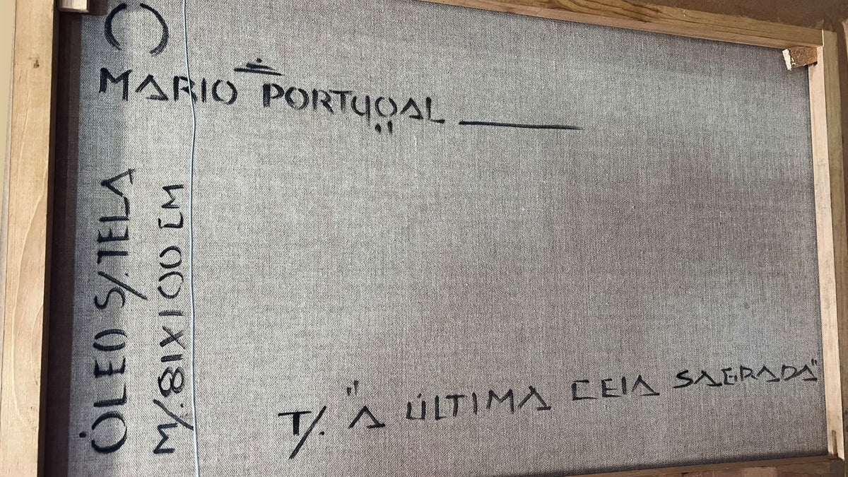 Quadro Óleo sobre Tela "A Última Ceia Sagrada" de Mário Portugal (2007)