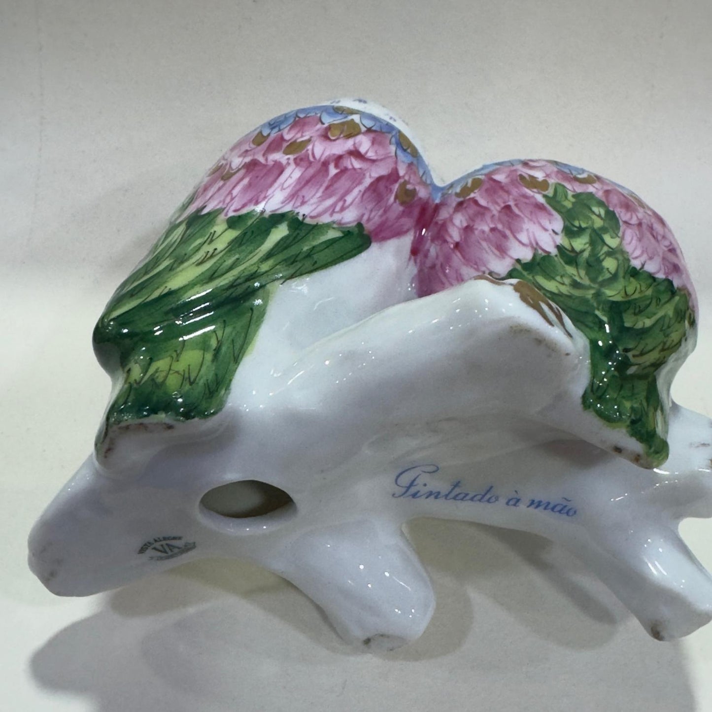 Par de Corujas Decorativas Vista Alegre em Porcelana Pintada à Mão