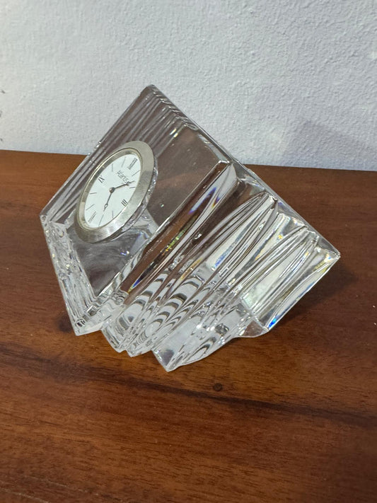 Relógio de Secretária em Cristal Atlantis - Design Cúbico Facetado