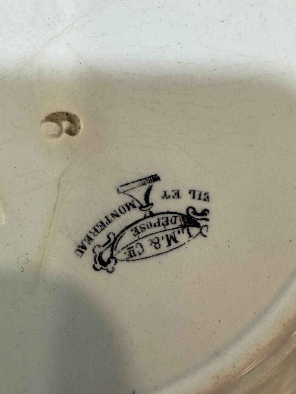 Prato Francês Transferware Rigolades Nº2 - Cena Militar Humorística Século XIX