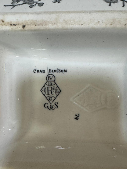 Terrina Faiança Crab Blossom 1883 - Grove & Stark / Gerbing & Stephan