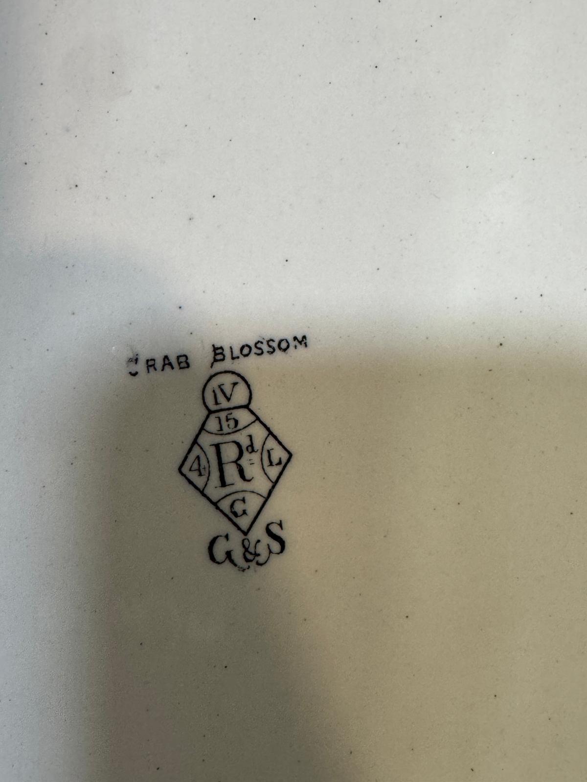 Terrina Faiança Crab Blossom 1883 - Grove & Stark / Gerbing & Stephan