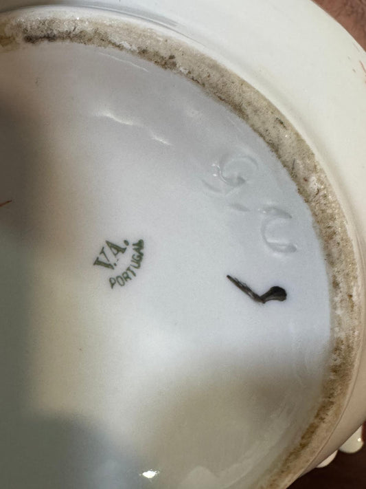 Bule Antigo Vista Alegre com Cena de Gueixas - Porcelana Portuguesa Decoração Oriental