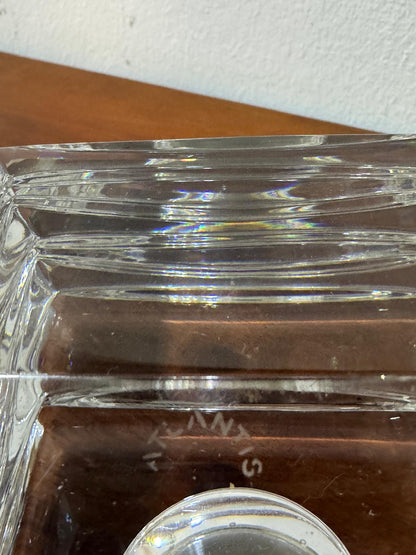 Relógio de Secretária em Cristal Atlantis - Design Cúbico Facetado