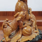 Guanyin com Cão Foo – Escultura em Pedra Sabão Shoushan