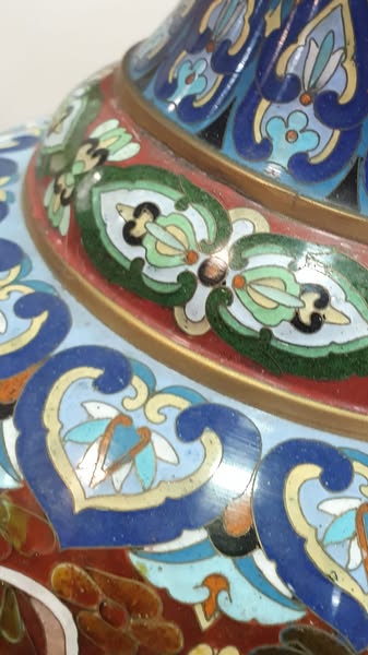Par de Vasos Cloisonné