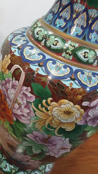 Par de Vasos Cloisonné
