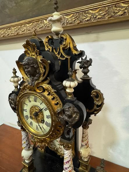 Relógio de Lareira Antigo Francês – Estilo Napoleão III – Século XIX