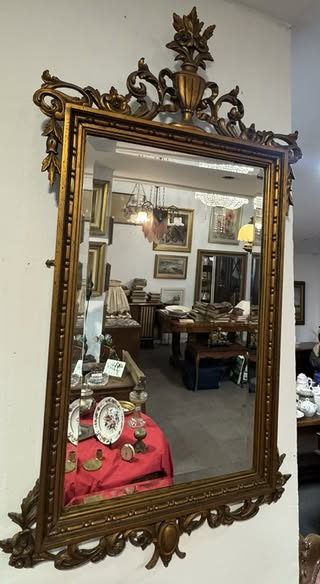Espelho de Parede Dourado – Estilo Barroco / Rococó