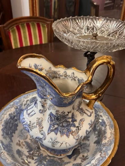 Ceramic Vase and Basin Set – Vintage English Style