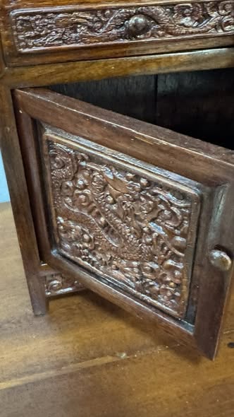 Oriental Cabinet in Carved Wood