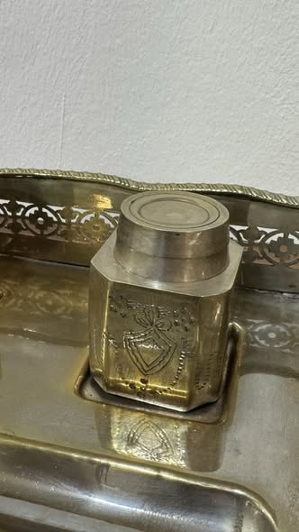 Double Brass Inkwell – Mottahedeh