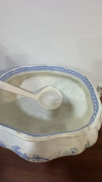 Antique Ironstone Earthenware Tureen – “New Ironstone Decor” (England)