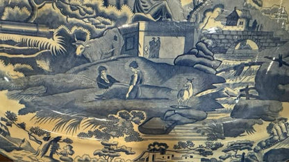 English earthenware serving dish – Blue and white transferware, c. 1810