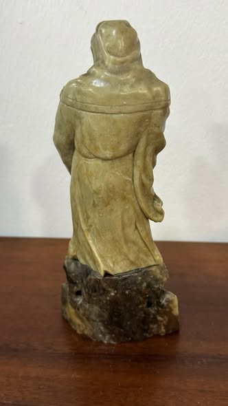 Escultura Chinesa Antiga em Pedra-Sabão – Fuxing, Deus da Felicidade