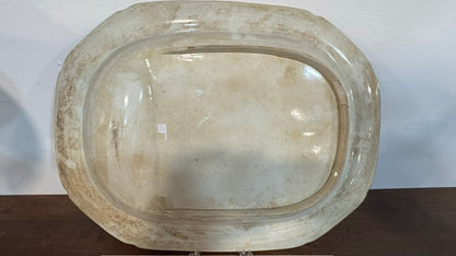 English earthenware serving dish – Blue and white transferware, c. 1810