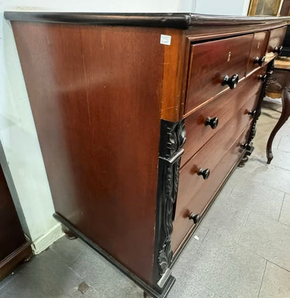 Cómoda Vitoriana Original em Mogno – Século XIX (Scotch Chest of Drawers)