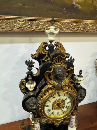 Relógio de Lareira Antigo Francês – Estilo Napoleão III – Século XIX