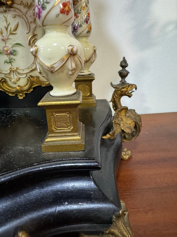 Relógio de Lareira Antigo Francês – Estilo Napoleão III – Século XIX