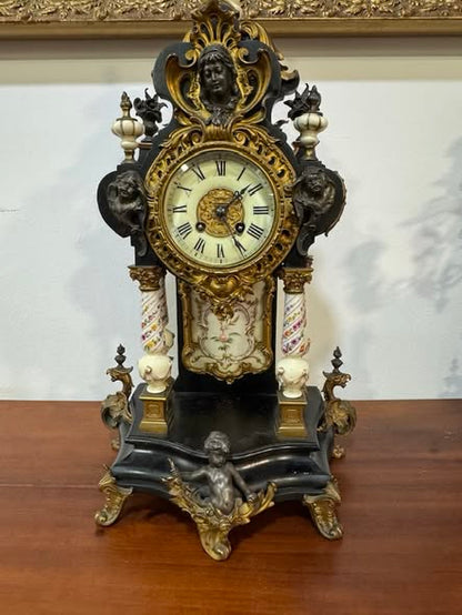 Relógio de Lareira Antigo Francês – Estilo Napoleão III – Século XIX