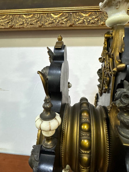 Relógio de Lareira Antigo Francês – Estilo Napoleão III – Século XIX