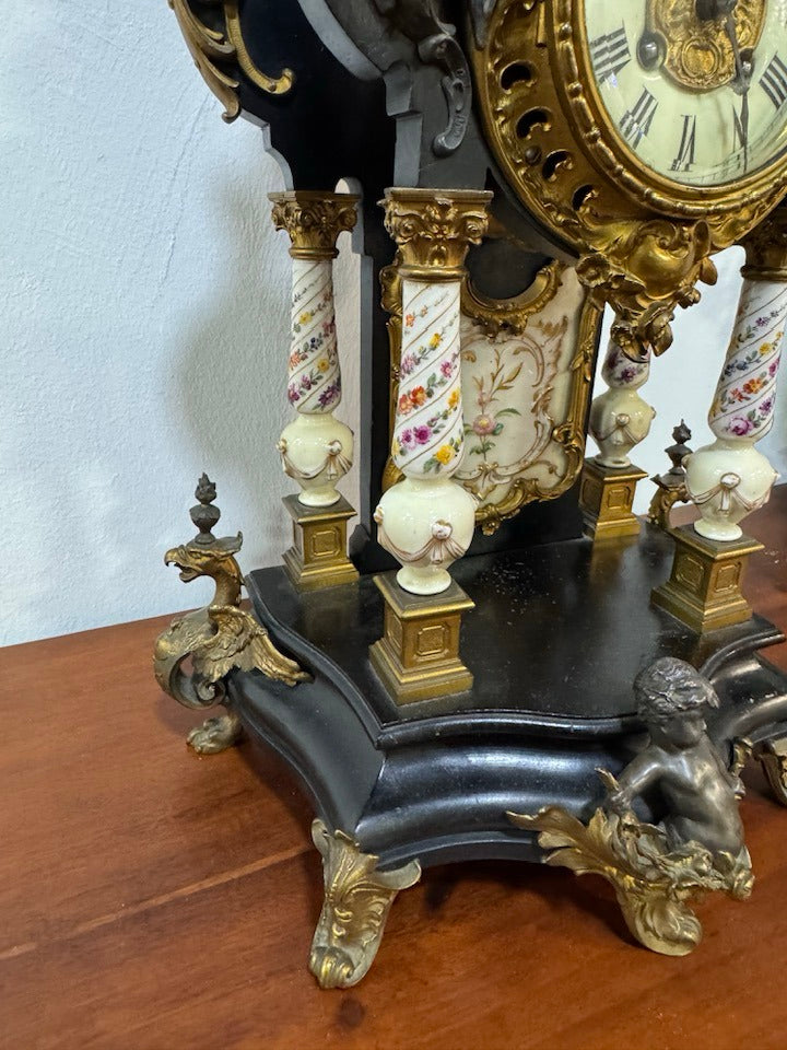 Relógio de Lareira Antigo Francês – Estilo Napoleão III – Século XIX