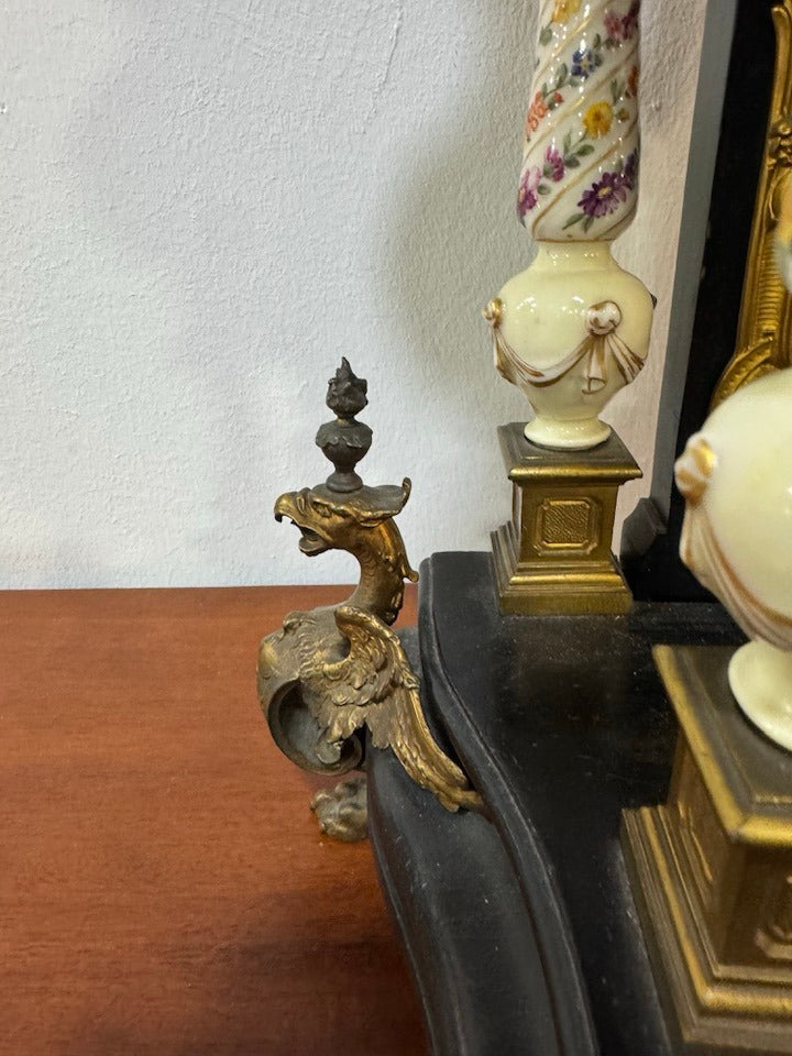 Relógio de Lareira Antigo Francês – Estilo Napoleão III – Século XIX