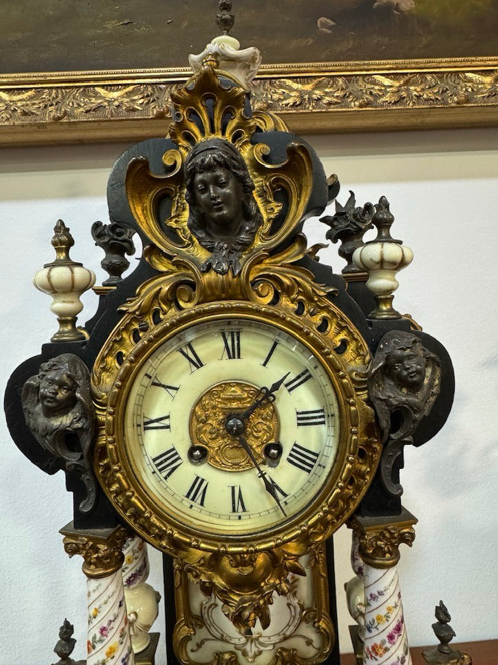 Relógio de Lareira Antigo Francês – Estilo Napoleão III – Século XIX