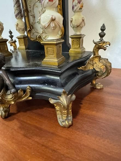 Relógio de Lareira Antigo Francês – Estilo Napoleão III – Século XIX