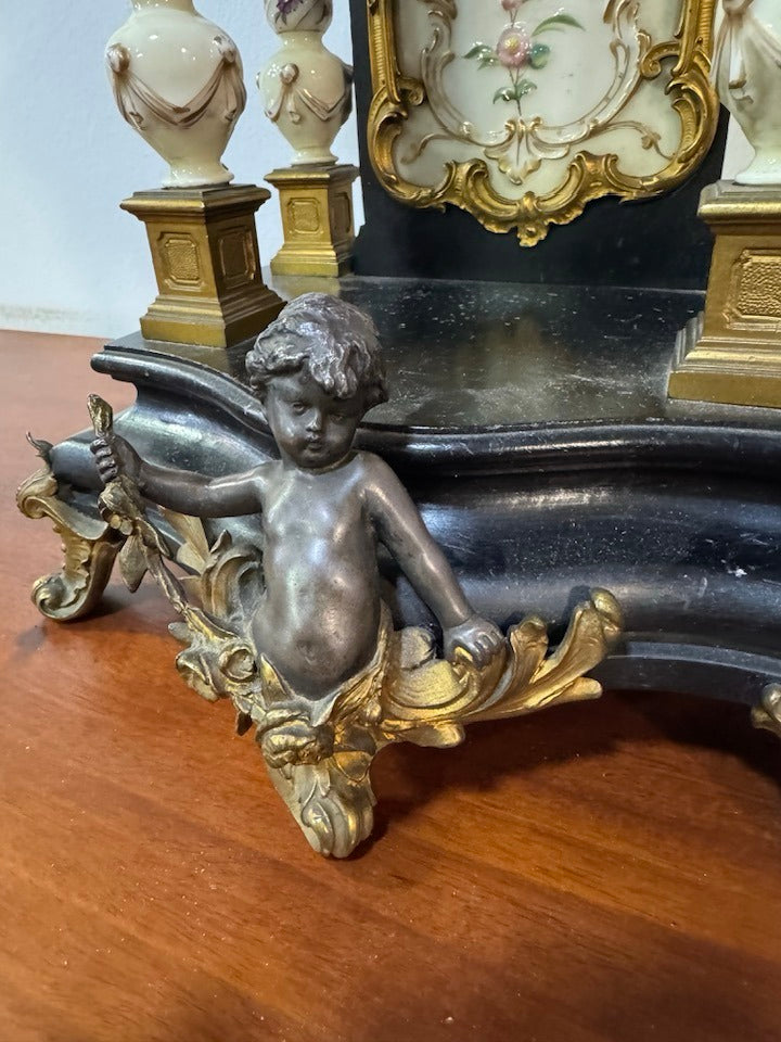 Relógio de Lareira Antigo Francês – Estilo Napoleão III – Século XIX