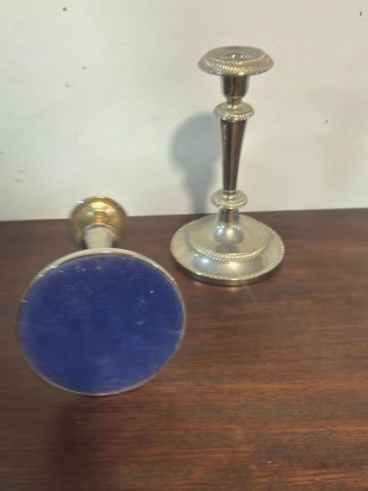 Pair of Casquinha Candlesticks with Detailed Work