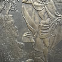 Placa Religiosa em Bronze com Relevo - São João Batista