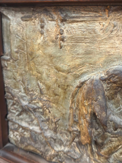 Relevo Religioso em Gesso - Cena Bíblica Emoldurada - Arte Sacra