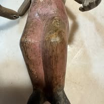 Conjunto de Três Santos Antigos em Madeira Policromada