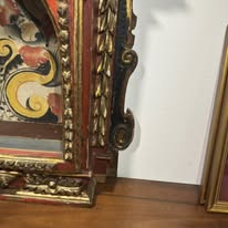 Antique Oratory in Carved and Polychrome Wood - 19th-18th Centuries
