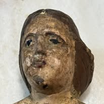 Conjunto de Três Santos Antigos em Madeira Policromada