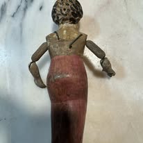 Conjunto de Três Santos Antigos em Madeira Policromada